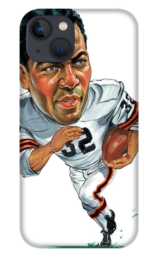 Jim Brown iPhone 13 Case featuring the painting Jim Brown by Art 