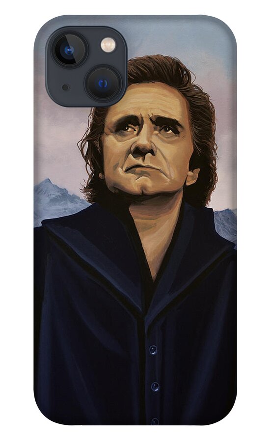 Johnny Cash iPhone 13 Case featuring the painting Johnny Cash Painting by Paul Meijering
