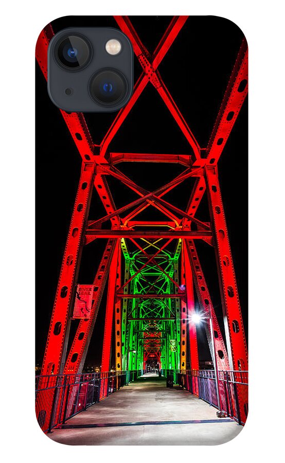 Junction Bridge iPhone 13 Case featuring the photograph Junction Bridge - Red by David Downs