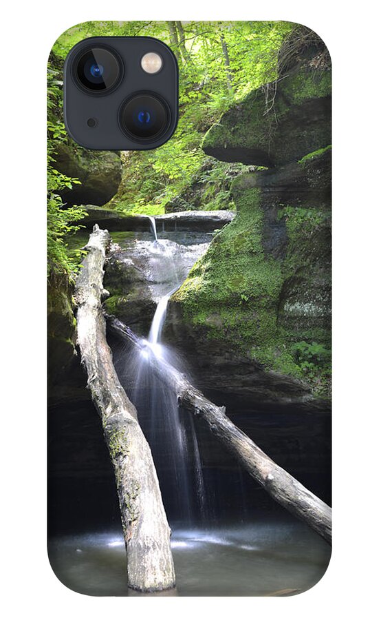Starved Rock iPhone 13 Case featuring the photograph Kaskaskia Canyon Falls by Forest Floor Photography