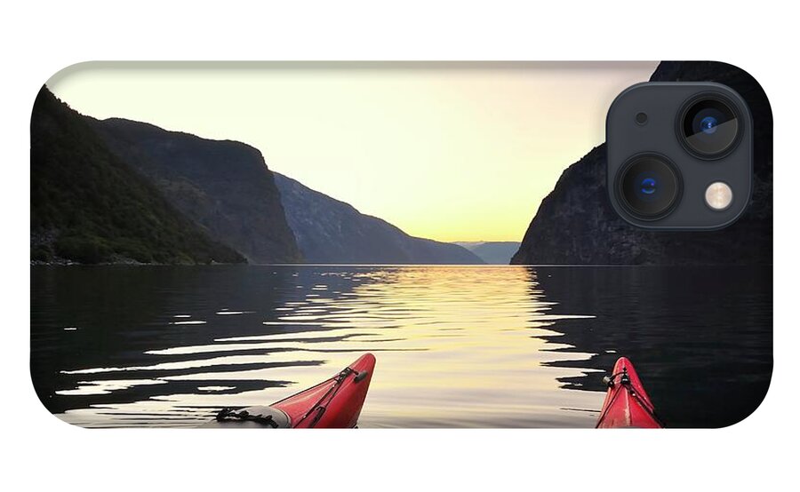 Scenics iPhone 13 Case featuring the photograph Kayak In Norway by Sjo