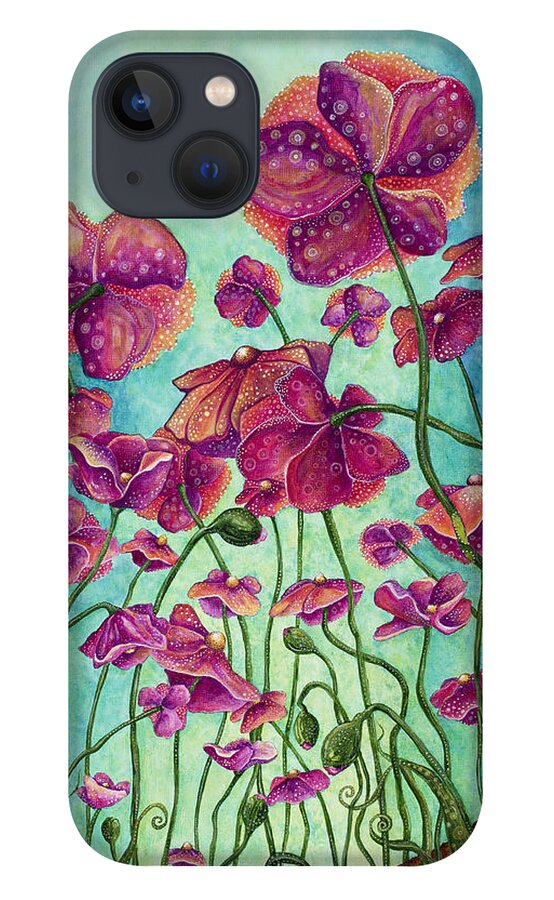 Floral iPhone 13 Case featuring the painting Kissed by the Sun by Tanielle Childers