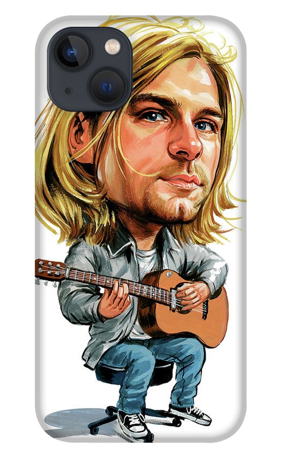 Kurt Cobain iPhone 13 Case featuring the painting Kurt Cobain by Art 