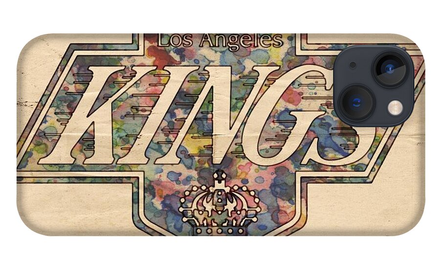 Los Angeles Kings iPhone 13 Case featuring the painting LA Kings Vintage Art by Florian Rodarte