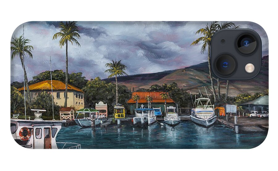 Landscape iPhone 13 Case featuring the painting Lahaina Harbor by Darice Machel McGuire