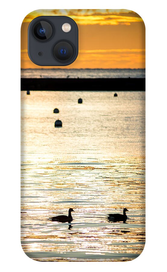 Lake Michigan iPhone 13 Case featuring the photograph Lake Michigan Gold by David Downs