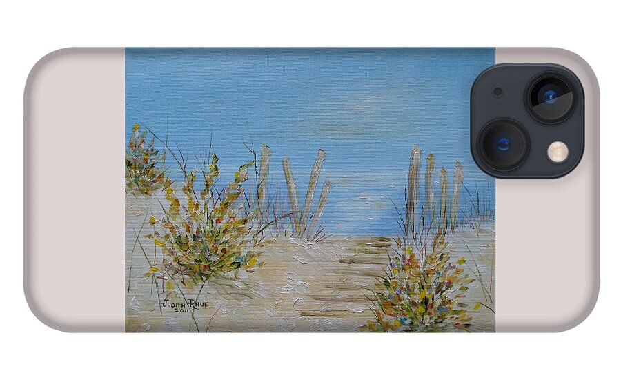 Beach iPhone 13 Case featuring the painting LBI Peace by Judith Rhue