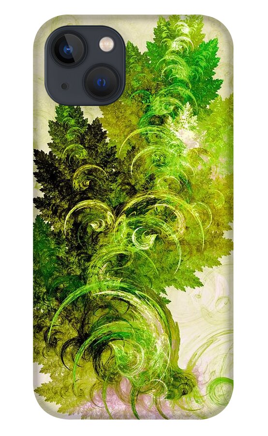 Water iPhone 13 Case featuring the digital art Leaf Reflection by Anastasiya Malakhova