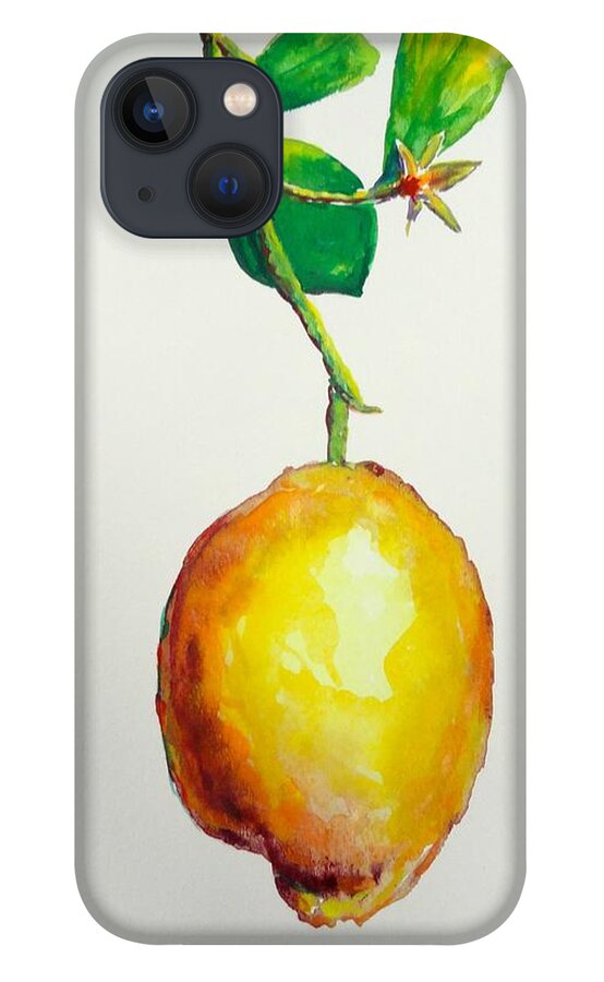 Lemon iPhone 13 Case featuring the painting Left Hanging by Shannon Grissom