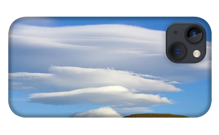 00346037 iPhone 13 Case featuring the photograph Lenticular Clouds Over Torres Del Paine by Yva Momatiuk John Eastcott