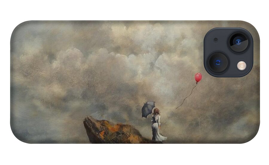 Figure iPhone 13 Case featuring the painting Letting Go by Tom Shropshire