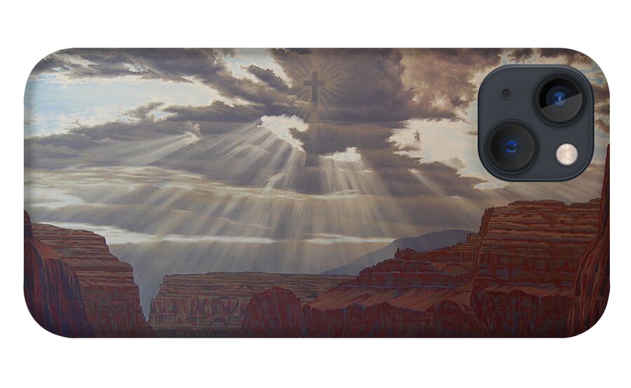 Waterscape iPhone 13 Case featuring the painting Light of the World by Cheryl Fecht