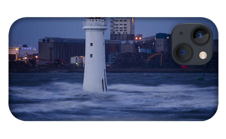Lighthouse iPhone 13 Case featuring the photograph Lighthouse in the Storm by Spikey Mouse Photography
