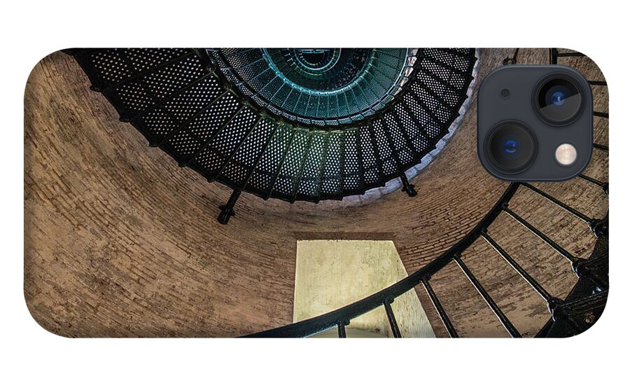 Lighthouse iPhone 13 Case featuring the photograph Lighthouse Stairs by Stacy Abbott