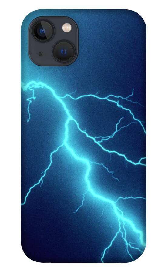 New Mexico iPhone 13 Case featuring the photograph Lightning Bolt Striking by Lyle Leduc