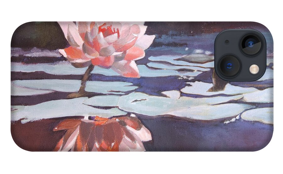 Waterlily iPhone 13 Case featuring the painting Lily and Bud by Walt Maes