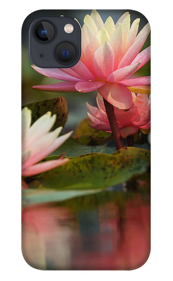 Water Lily iPhone 13 Case featuring the photograph Lily Reflections 2 by Leda Robertson