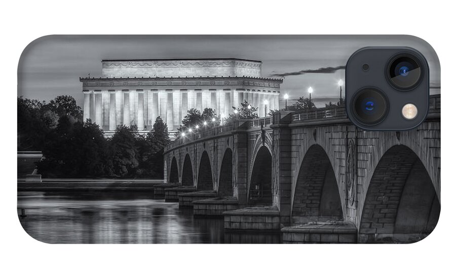 Clarence Holmes iPhone 13 Case featuring the photograph Lincoln Memorial and Arlington Memorial Bridge at Dawn II by Clarence Holmes