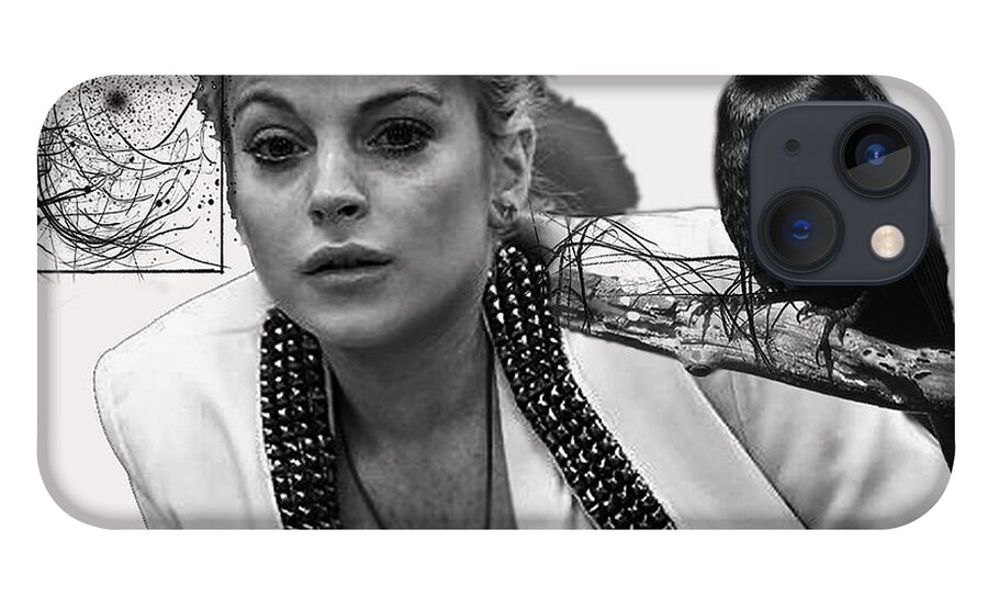 Lindsay Lohan With Raven iPhone 13 Case by Patrick Garner - Fine Art America