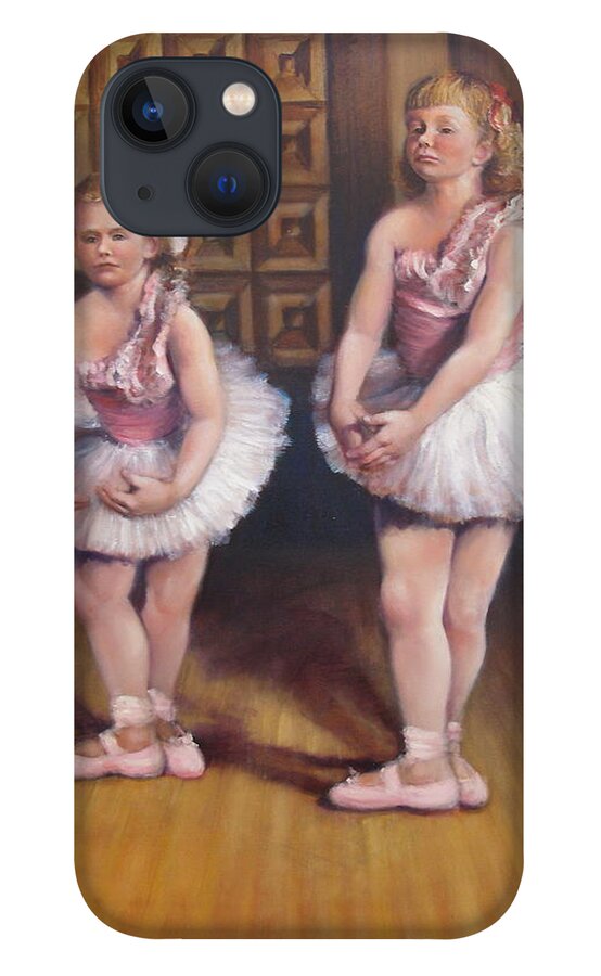 Realism iPhone 13 Case featuring the painting Little Ballerinas by Donelli DiMaria