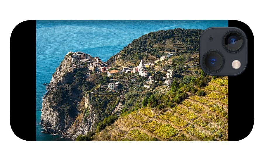 Italy iPhone 13 Case featuring the photograph Looking Down onto Corniglia by Prints of Italy