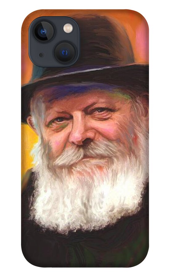 Lubavitcher Rebbe iPhone 13 Case featuring the painting Lubavitcher Rebbe by Sam Shacked