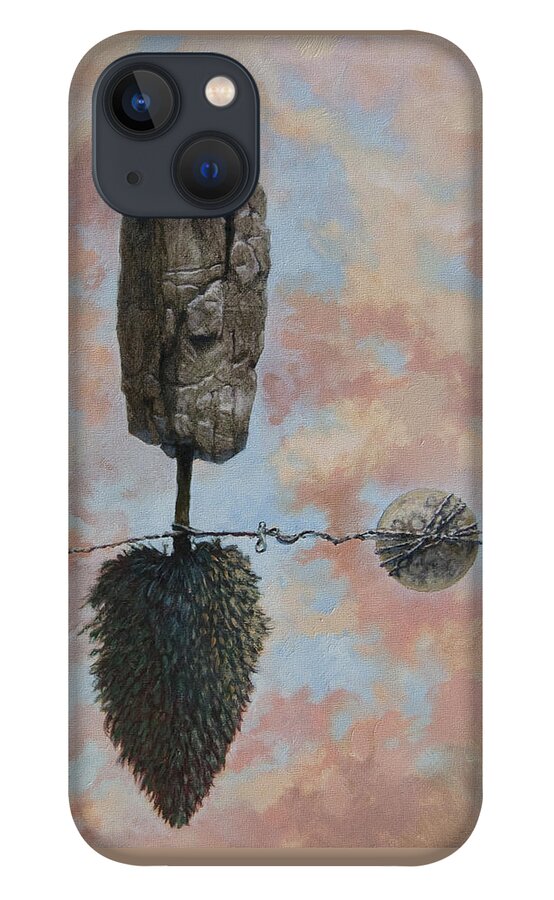 Trees iPhone 13 Case featuring the painting Lunar Entanglements by William Stoneham