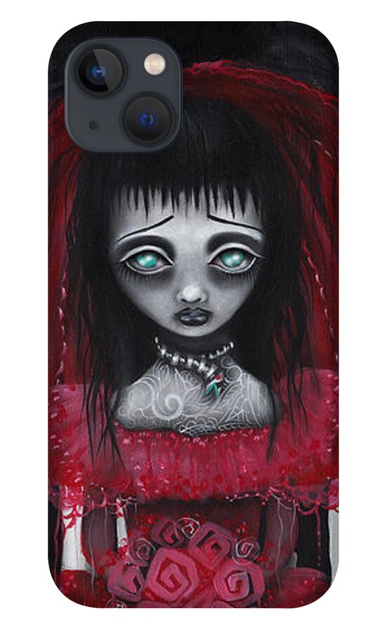 Beetlejuice iPhone 13 Case featuring the painting Lydia by Abril Andrade
