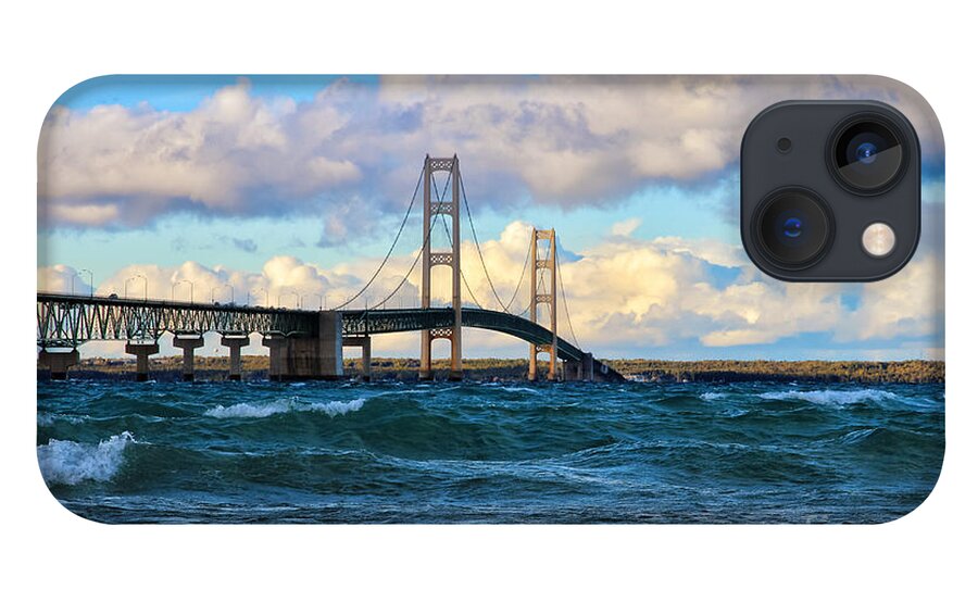 Mackinac iPhone 13 Case featuring the photograph Mackinac Among the Waves by Rachel Cohen