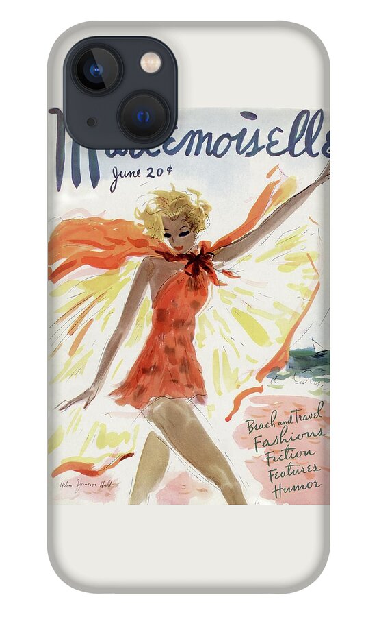 Mademoiselle Cover Featuring A Model At The Beach iPhone 13 Case