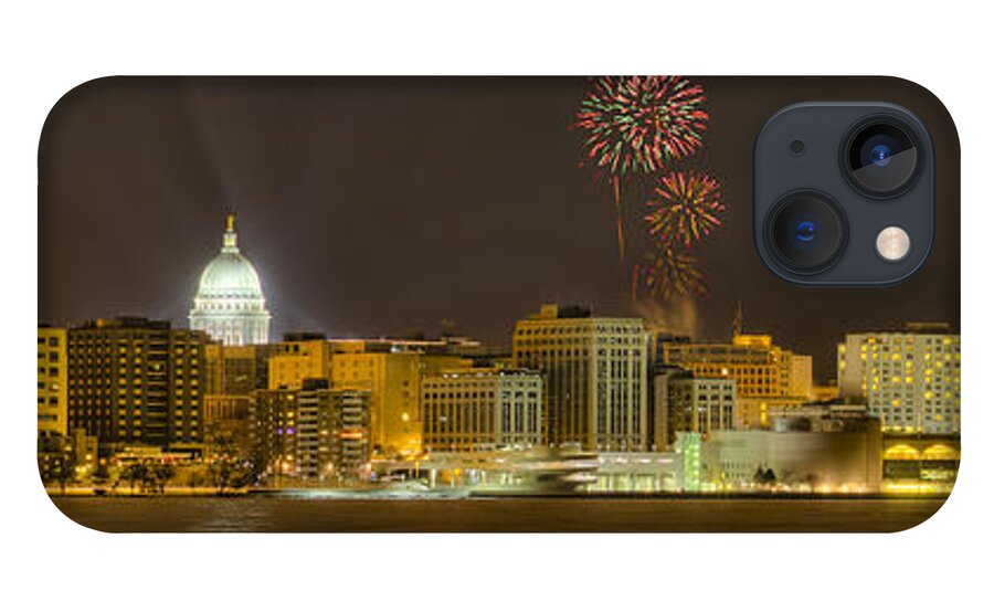 Capitol iPhone 13 Case featuring the photograph Madison Skyline New Years Eve by Steven Ralser