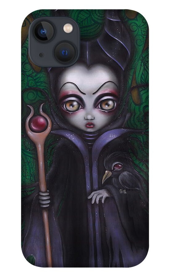 Villains iPhone 13 Case featuring the painting Maleficent by Abril Andrade