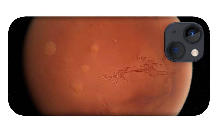 Black Background iPhone 13 Case featuring the digital art Mars, Artwork by Sciepro