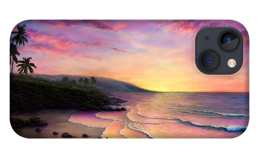 Maui Sunset iPhone 13 Case featuring the painting Maui Sunset by Stephen Jorgensen