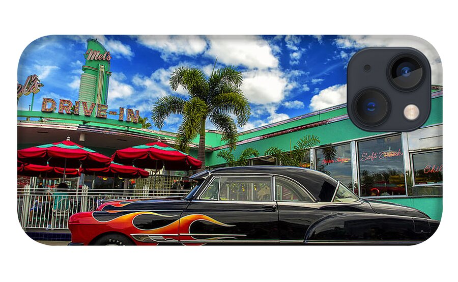Universal Studios iPhone 13 Case featuring the photograph Mel's Drive In by Bill and Linda Tiepelman