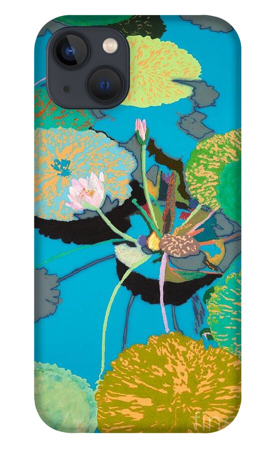 Landscape iPhone 13 Case featuring the painting Michelles Secret Pond by Allan P Friedlander