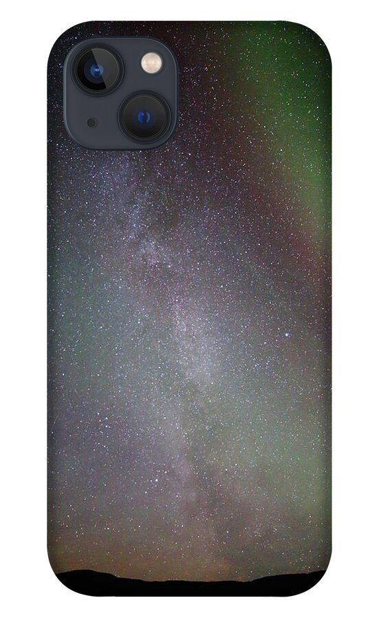 Milky Way iPhone 13 Case featuring the photograph Milky Way and Aurora by Pekka Sammallahti