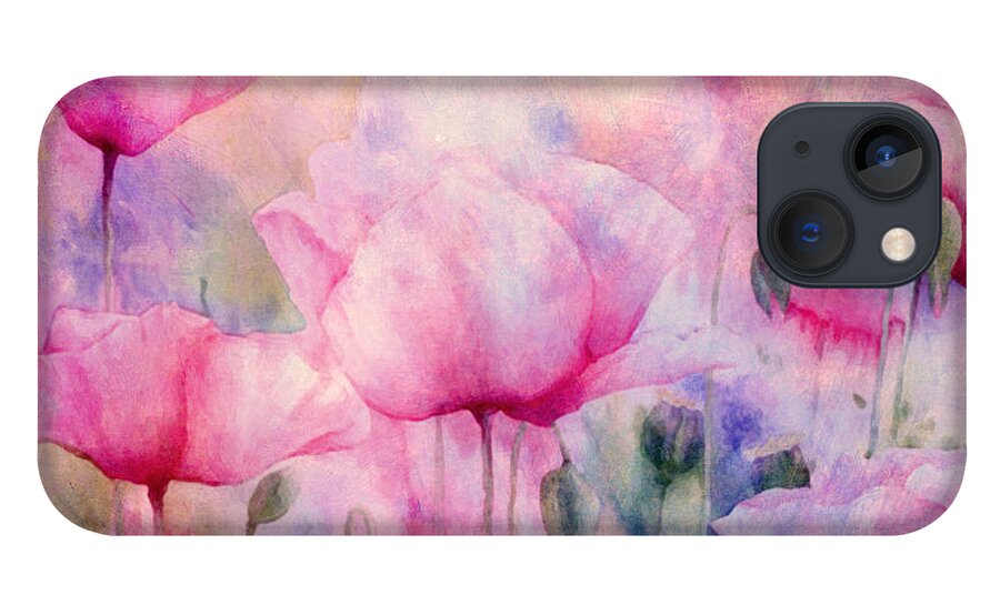 Poppy iPhone 13 Case featuring the painting Monet's Poppies Vintage Cool by Georgiana Romanovna
