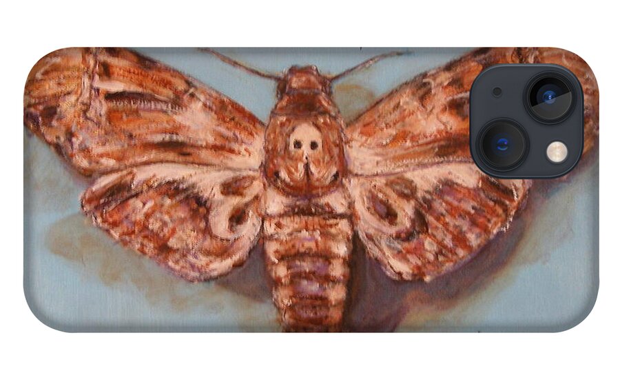Realism iPhone 13 Case featuring the painting Moth #1 by Donelli DiMaria
