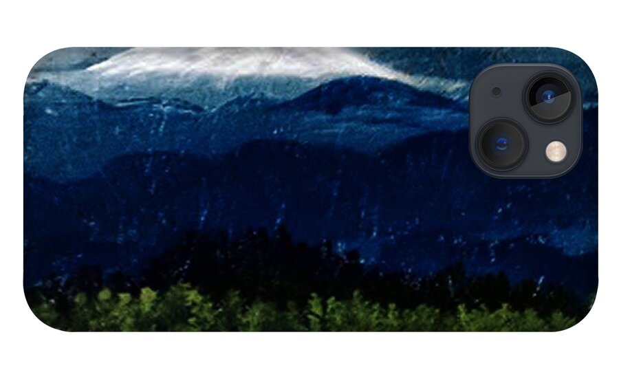 Landscape iPhone 13 Case featuring the painting Mount Rainier by James and Donna Daugherty