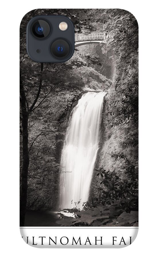 Bridge iPhone 13 Case featuring the photograph Multnomah Falls Poster by Jon Ares