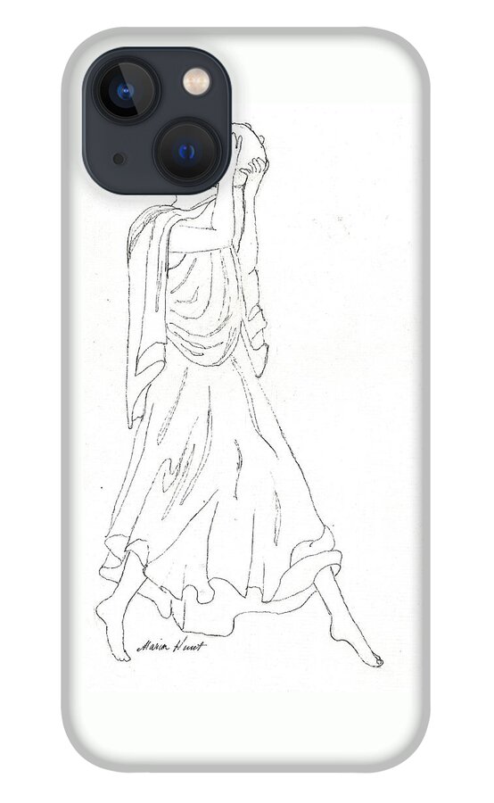 Muses iPhone 13 Case featuring the painting Terpsichore Muse of Dance by Maria Hunt