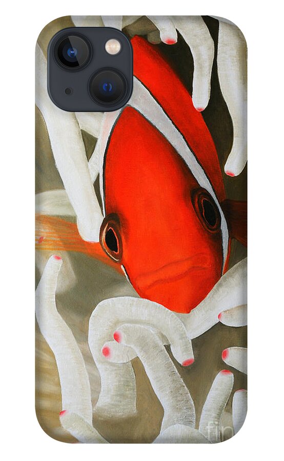 Tomato iPhone 13 Case featuring the painting My Little Friend by Jane Axman