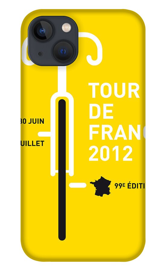 2012 iPhone 13 Case featuring the digital art MY Tour de France 2012 minimal poster by Chungkong Art