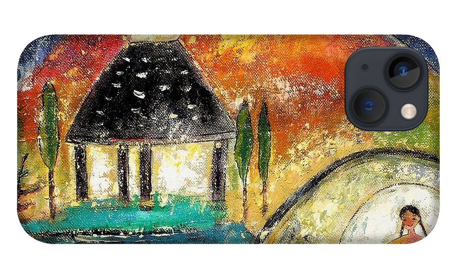 Landscape iPhone 13 Case featuring the painting Mystical Garden I by Shijun Munns