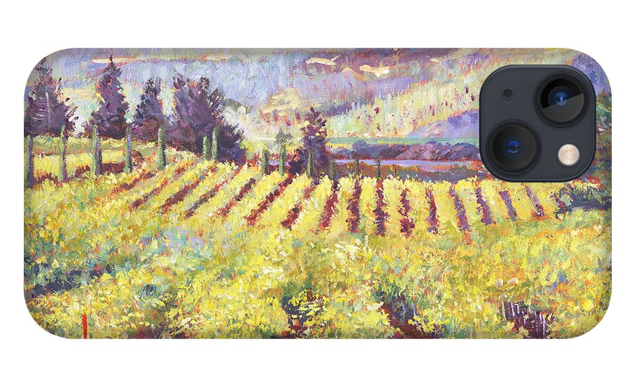 Landscape iPhone 13 Case featuring the painting Napa Valley Vineyards by David Lloyd Glover