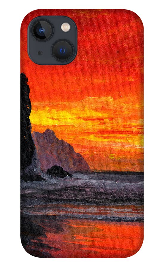 Napali iPhone 13 Case featuring the painting Napali by Darice Machel McGuire