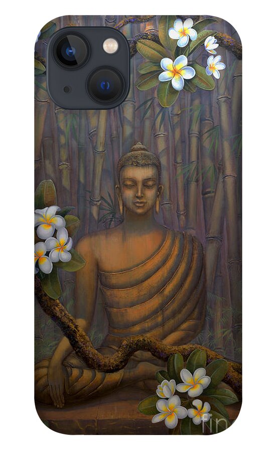 Buddha Paintings iPhone 13 Case featuring the painting Nature of Buddha by Yuliya Glavnaya