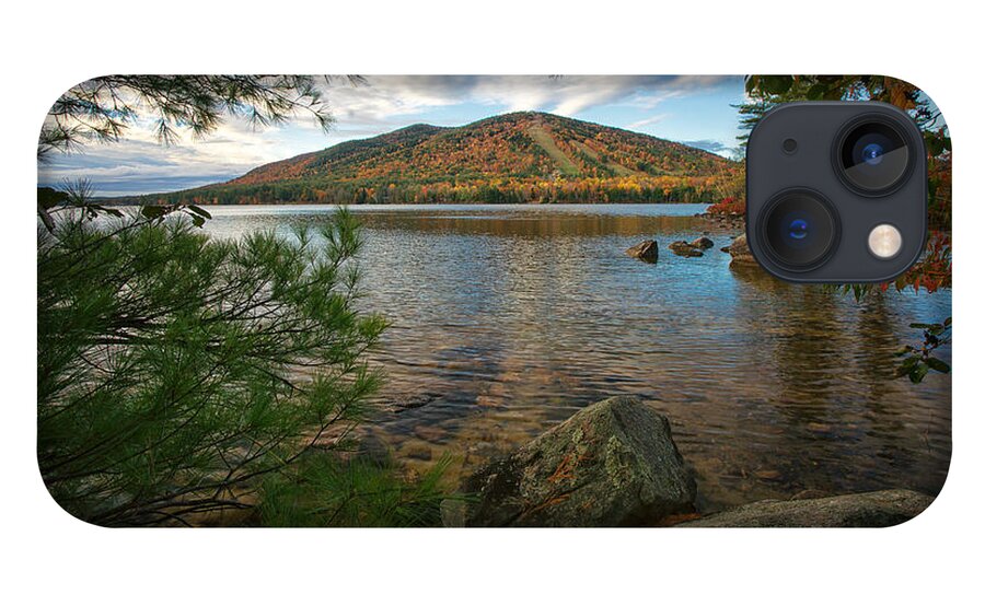 #moosepond#shawnee#pleasantmountain#maine#fall#landscape#nature iPhone 13 Case featuring the photograph Nature's Fall Window by Darylann Leonard Photography