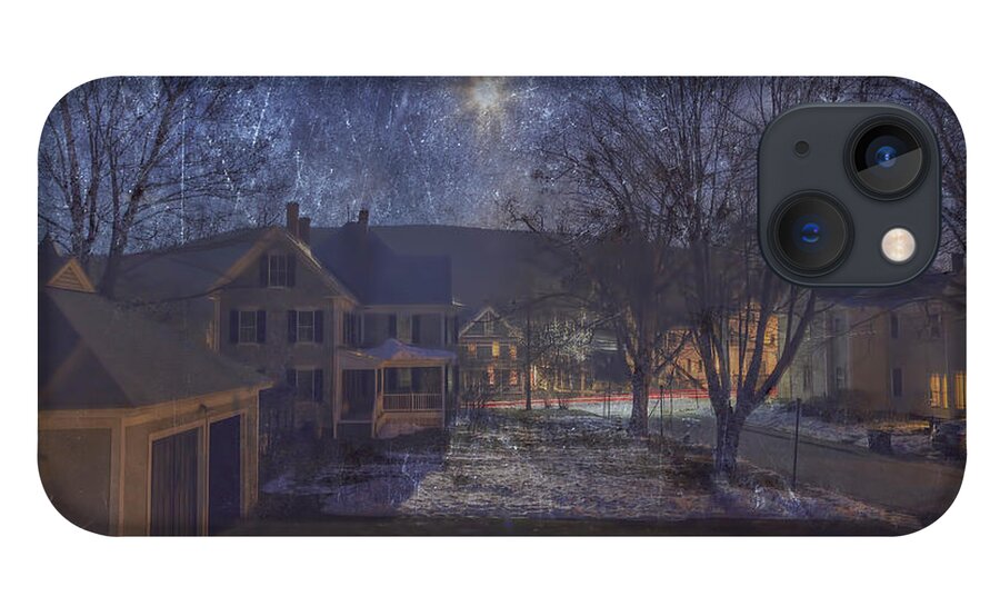 Vermont Full Moon iPhone 13 Case featuring the photograph Neighborhood Full Moon by Tom Singleton